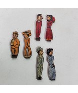 Vintage River Crossing People Pieces 2 Inch Tall COLLECTIBLE Set OF 6 - $26.18