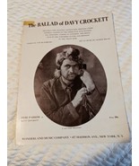 THE BALLAD OF DAVY CROCKETT Sheet Music Vintage 1954 Song Disney Guitar ... - €4,22 EUR