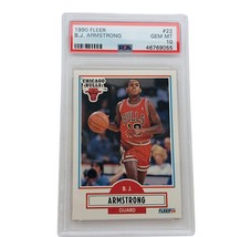 BJ Armstrong Rookie RC 1990 Fleer #22 PSA 10 Mint Chicago Bulls Michael Jordan - £351.98 GBP