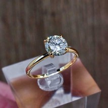 2.00 Ct Oval  Moissanite Solitaire Engagement Ring 10K Rose Gold Over - £115.07 GBP