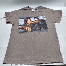 Keith Urban Fuse Tour Brown T-Shirt Mens Size S Cities Played on Reverse Gildan - £10.84 GBP