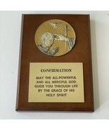 Vintage Catholic Confirmation Plaque Sign Religious Remembrance 6” Wood ... - $6.95