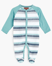 NWT 7 For All Mankind 6-9 mo infant baby one pc footie footed outfit snap outfit - £25.16 GBP