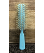 Certifyd 98 Baby Blue Lucite Dupont Tynex Nylon Bristle Hair Brush ~ Rare! - £45.53 GBP