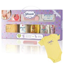 Johnson&#39;s Baby Care Collection with Organic Cotton Baby Dress Gift Set-free ship - £26.32 GBP