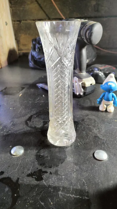 Old Vintage Polish Vase glass Crystal - $39.00