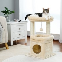Cat Tree, Multi-Level Cat Tower with Sisal-Covered Scratching Post, Cozy Cat Con - £40.09 GBP