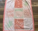 Carter’s Classics All About A Bear Hug Me Salmon Baby Girl’s Baby Blanket - £20.09 GBP