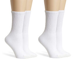 Jefferies Socks Womens White Sport Ribbed Cushion Plus Size Crew Socks 2... - $9.99