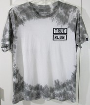 Pre-Owned True Religion SS Outlaws, Rebels &amp; Misfits Gray &amp; White T-Shirt, Large - £10.14 GBP