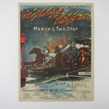 Sheet Music The Midnight Fire Alarm Harry J. Lincoln E.T. Paull Antique 1918 - £23.58 GBP
