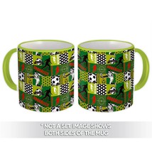 Soccer Patchwork : Gift Mug Sports Football Kids Party Quilt Room Decor Pattern  - £12.57 GBP