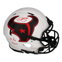 Dalton Schultz Autographed &quot;We Are Texans&quot; Lunar Authentic Helmet Beckett - £494.54 GBP