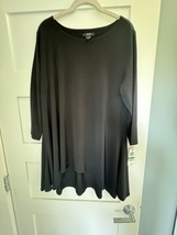 NWT ALFANI Womens Black 3/4 Sleeve Jewel Neck Tunic Top Blouse Large - £12.41 GBP