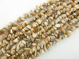 Picture Jasper Chip Beads 36&quot; Endless Strand or Necklace (1) Medium Chips - £2.36 GBP
