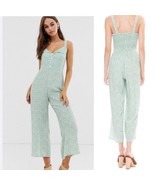 FAITHFULL THE BRAND Kaia Faithfull River jumpsuit green/white floral size 4 - €56,79 EUR