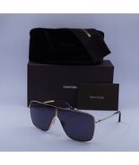 Tom Ford FT1159 30A Shiny Deep Gold/Smoke 68-3-135 Sunglasses New Authentic - $383.07 CAD