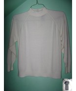Beautiful SOFT White Crew Neck Ladies Sweater Sz L NEW - $6.86 CAD