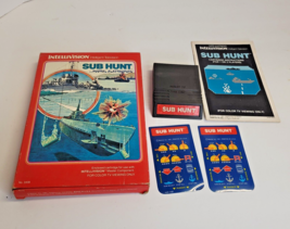 Mattel Intellivision Sub Hunt Video Game - Complete w/ Overlays Tested Working - $17.81