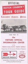 VINTAGE Lancaster County Pennsylvania 1967 Dutch County Tour Guide - £3.10 GBP