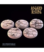 3D Printed Asgard Rising Dungeon Round Base Set 25 28 32 35mm D&amp;D - $9.58 CAD+