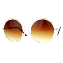 Doppel Metall Felge Runde Rahmen Damen Übergröße Sonnenbrille UV 400 - £7.90 GBP