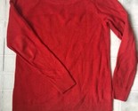 Talbots Sz Small Loose Woven  Round Neck Long Sleeve Orange Sweater - $26.89