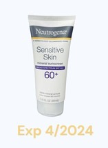Neutrogena Sensitive Skin Mineral Sunscreen SPF 60 Lotion - 3oz Exp 2024... - £35.55 GBP
