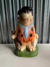 Rare Ceramic Plaster FLINTSTONE BANK Fred Hand Painted 13” - $120.27