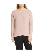 Eileen Fisher Merino Wool Pink Bateau Neck Rib Knit Sweater SZ XS NWT $278 - $119.20