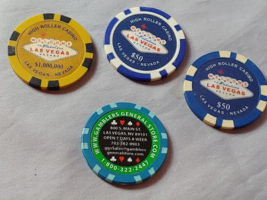High Roller Casino Poker Chip Lot Las Vegas Nevada - £9.51 GBP