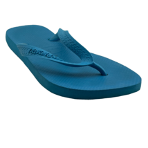    HAVAIANAS Womens Shoes Sz 7/8 Blue Rubber Thongs Sandals Flats - £13.44 GBP