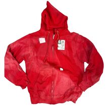  NWT Mayo Spruce Faded Thermal Lined Hooded Sweatshirt Red Cotton/Poly  ... - $192.01