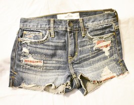 Hollister High-Rise Jean Short W 23 Sz 00 Stretch NWT Distressed New - £28.38 GBP