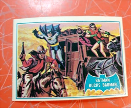 1966 Batman Trading Card Topps Blue 31B Batman Bucks Batman Card EX - $14.80