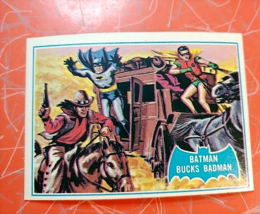 1966 Batman Trading Card Topps Blue 31B Batman Bucks Batman Card EX - £11.69 GBP