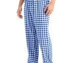 Club Room Men&#39;s Flannel Print Pajama Pants in Navy Gingham-XL - $15.99