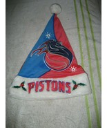 Vintage Detroit Pistons Christmas plush stocking cap hat unused 1990s - $29.69