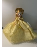 Vintage Madame Alexander Sleeping Beauty Tulle Net Gold Dress Hang Tag - $17.10