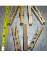 7 Vintage wood spring clothespinsWooden 4 Large +3 small - $589.13 MXN