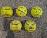 Dudley Thunder SX &amp; Wilson Slow Pitch Softballs - Lot of 5 - £14.55 GBP