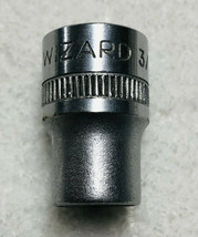 Vintage WIZARD H2603 Western Auto 3/8&quot; Socket 3/8&quot; Drive 9 Point Knurled - $10.98