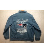 New England Patriots Denim Jean Jacket The Wild Collective Women&#39;s Large... - $899.28 MXN