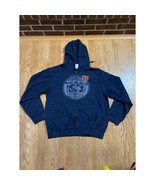 Chicago Bears Zip Up Hoodie Mens Sz Large Majestic Brand Navy Blue - $43.21 CAD