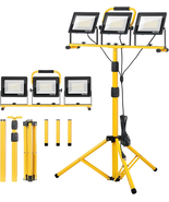 21000LM LED Tripod Work Light Adjustable 3-Head Flood Light IP66 16FT Cord - $80.63