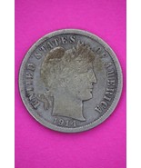 1914 P Barber Liberty Dime Scarce Semi Key Date Silver Coin Philadelphia... - $13.68