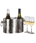 Wine - Champagne Chiller, Bucket, Cooler, Hammered Stainless, Removable ... - $123.90 CAD