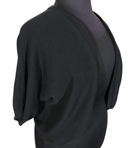 Woman Within Black Cotton Sweater Shrug Cardigan Plus Size 14-16 - £19.59 GBP