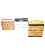 Unscented Organic Bar Soap Aloe Clay Choco Coco Honey Oats Variety Gift ... - £41.92 GBP
