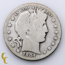 1904-S Silver Barber Half Dollar 50c (AG+) About Good Plus Condition - £49.18 GBP